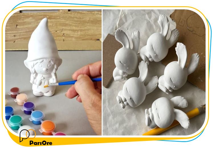 آموزش کاردستی گچی ، مجسمه سازی کودک 1403 12 پودر گچ مخصوص کاردستی کودکان قالبگیری فسیل