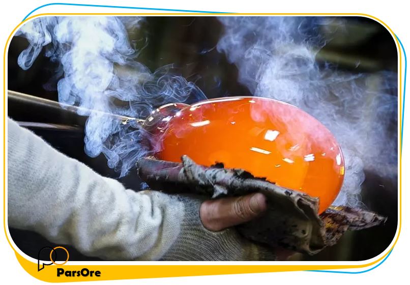 آموزش شیشه سازی و کاربرد سیلیس و آلومینا در آن 13 شیشه سازی و شیشه گری سنتی و بادی با سیلیس و آلومینا