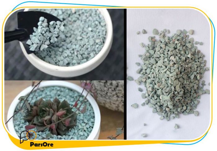 سنگ تزئینی گلدان و گیاهان آپارتمانی سبز روشن