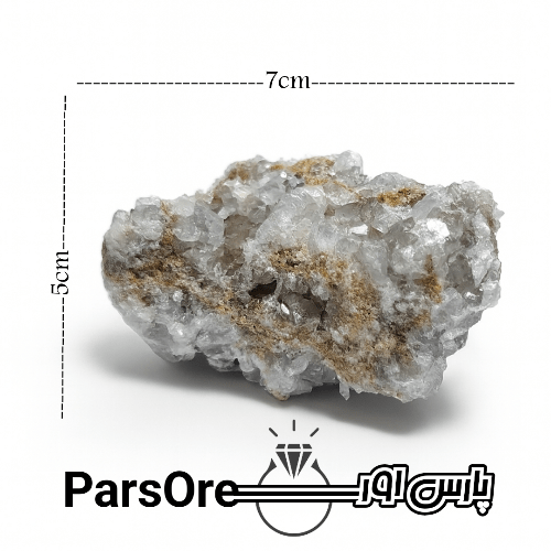 سنگ کریستال سلستین آبی رنگ با ابعاد ۷×۵×۳ 1 قیمت خرید آنلاین سنگ قیمتی سنگ کریستال سلستین آبی رنگ