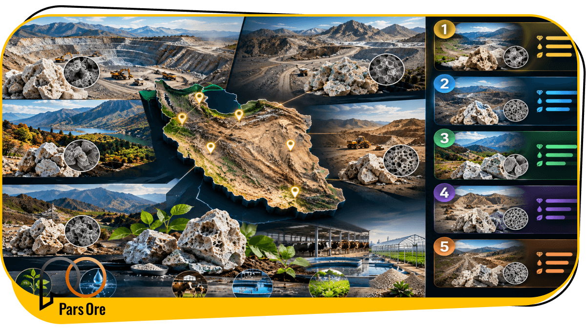 رتبه_بندی ۵ معدن اصلی زئولیت در ایران (بررسی کیفیت، عیار و خلوص)