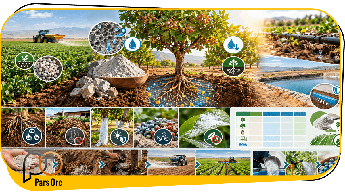 کاربرد بنتونیت در کشاورزی + جدول مقدار مصرف در هکتار و باغ